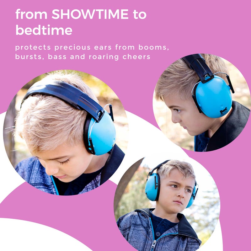 BANZ Kids Headphones - Hearing Protection Earmuffs For Children - ADJUSTABLE headband to fit all ages - Protect Kids Ears - Block Noise - Fireworks - Sporting Events - Concerts - Movies (Blue) - Image 5